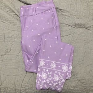 Lavender floral old navy pixie pants